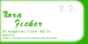 nora ficker business card